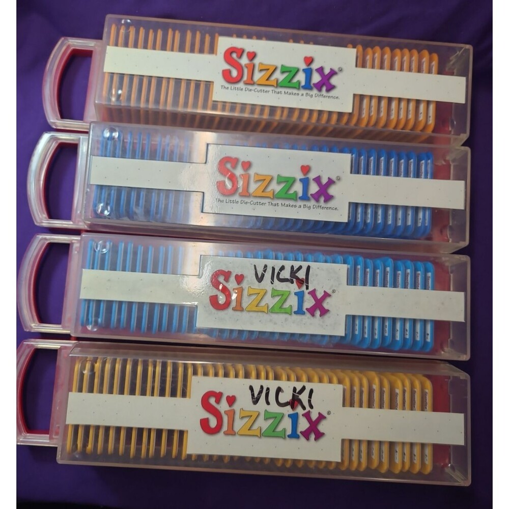 4 SETS SIZZIX SIZZLITS "BOUNCE, CLASSIC, RAT-ATAT, APHRODITE"